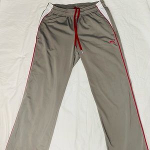 2 piece grey/white/hot pink Puma tracksuit, size Small